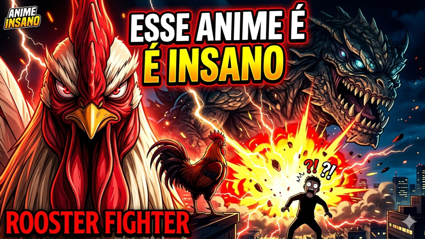 Esse anime do galo já começou INSANO… e o EP1 de Rooster Fighter prova isso